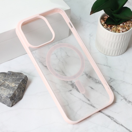 Torbica Magsafe Frame Color za iPhone 15 Pro Max 6.7 roze