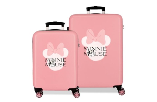 Набор чемоданов MINNIE ABS 2/1 - розовый