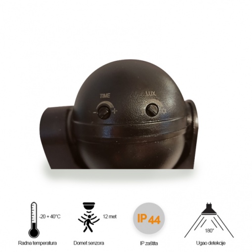 НЕЗАВИСИМЫЙ ОТ ДАТЧИКА ST09 180° IP44 ЧЕРНЫЙ
