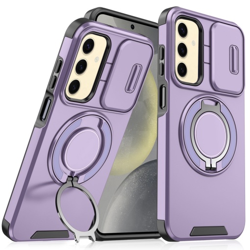 Чехол-подставка CamShield Ring для Samsung S921B Galaxy S24, фиолетовый