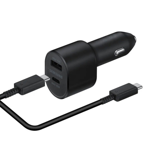 Samsung auto punjac Type C 45W+ USB A 15W crni sa kablom Type-C crni (EP-L5300XBEGEU)