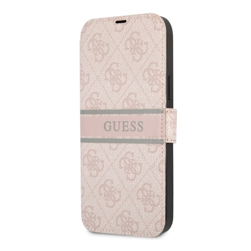 Torbica Guess Stripe Bk Pu za iPhone 13 Pro 6.1 roze (GUBKP13L4GDPI)