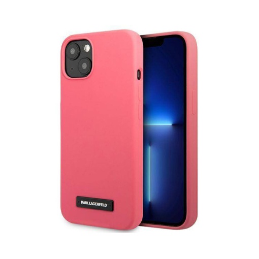 Torbica Karl Lagerfeld Hc Silicone Plaque za iPhone 13 6.1 pink (KLHCP13MSLMP1PI)