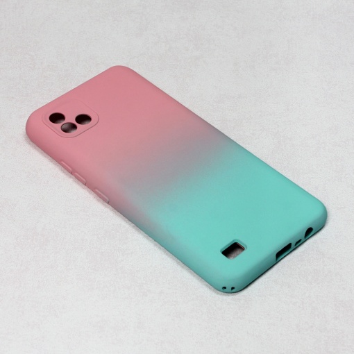 Двухцветный чехол для Realme C11 (2021)/C20 розово-мятный