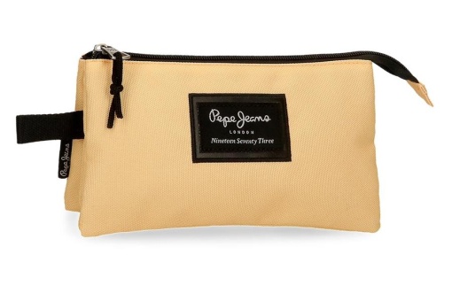 Пенал PEPE JEANS с 3 отделениями - желтый