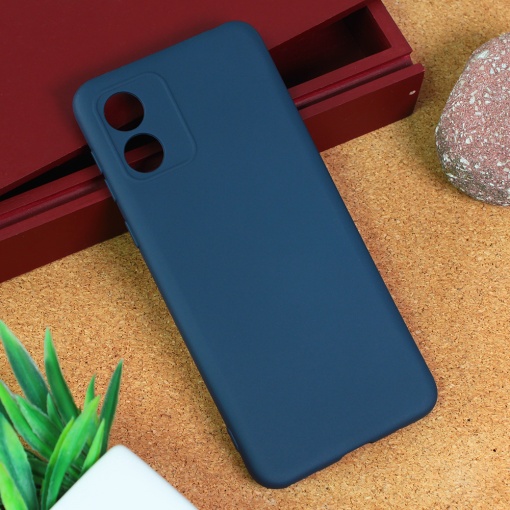 Чехол Teracell Giulietta для Motorola Moto E13 матовый темно-синий