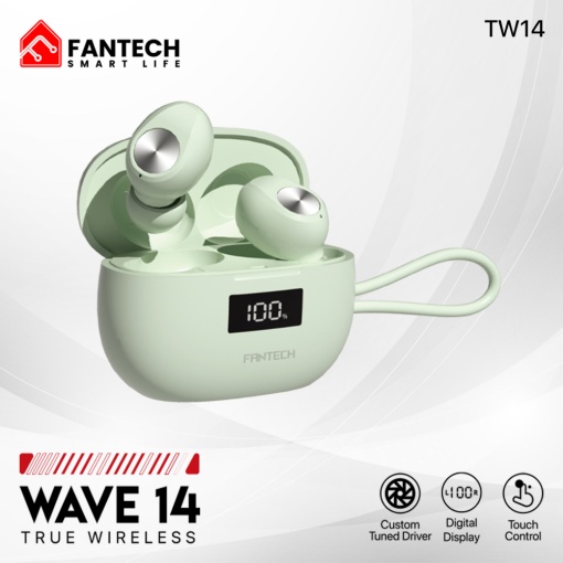 Bluetooth-наушники Fantech Wave 14 зеленые