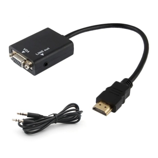 Адаптер HDMI - VGA (аудио) черный