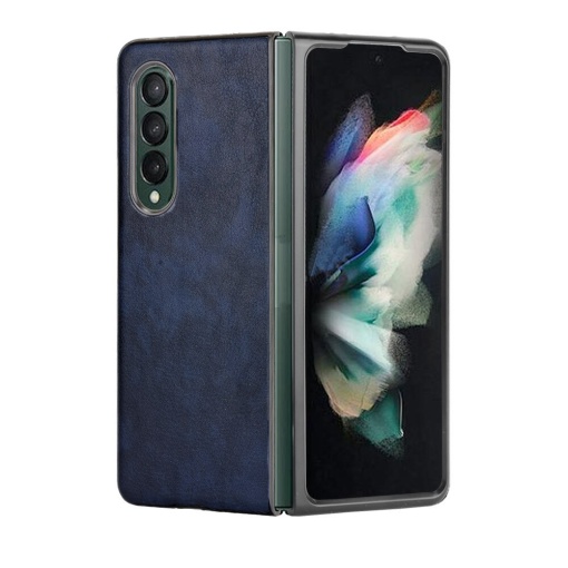 Кожаный чехол для Samsung F936B Galaxy Z Fold 4 5G синий