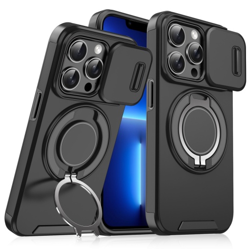 Чехол-подставка CamShield Ring для iPhone 13 Pro 6.1, черный