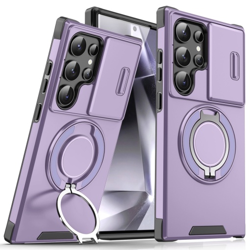 Чехол-подставка CamShield Ring для Samsung S928B Galaxy S24 Ultra Purple