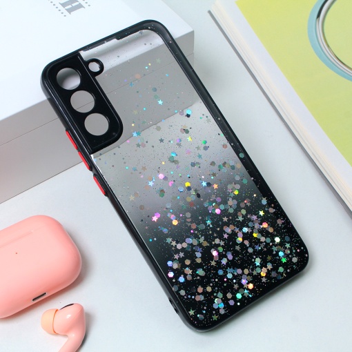 Torbica Frame Glitter za Samsung S906B Galaxy S22 Plus 5G crna