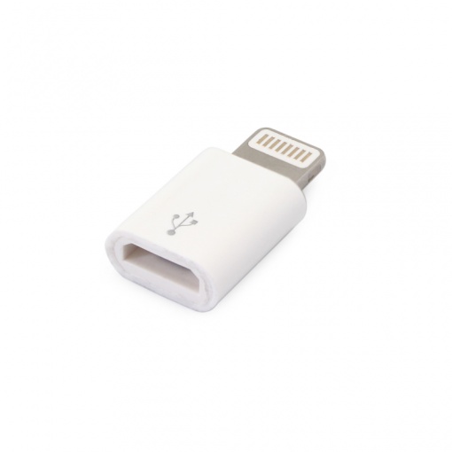 Адаптер micro USB для iPhone белый