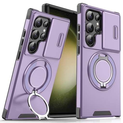 Чехол-подставка CamShield Ring для Samsung S918B Galaxy S23 Ultra Purple