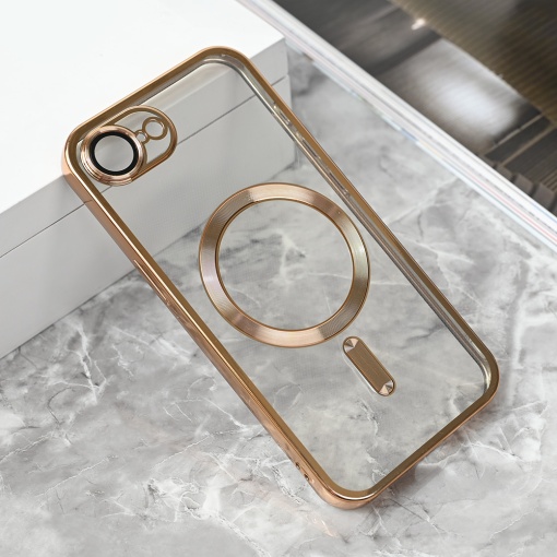 Чехол Magsafe Lux для iPhone 16E золотой