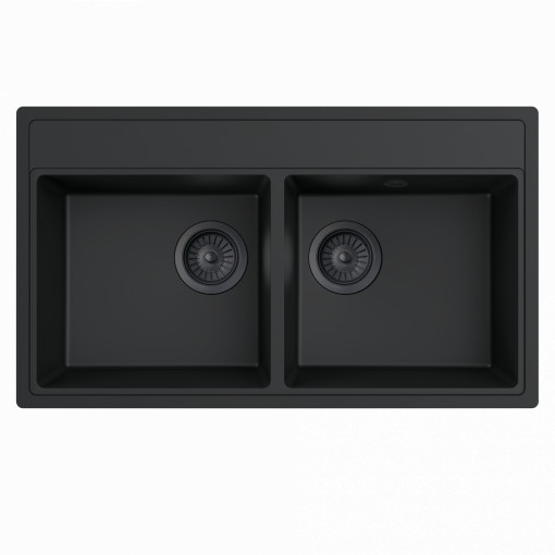 Granitna sudopera MILO METRO 76x44 Lava stone sa sifonom dupla