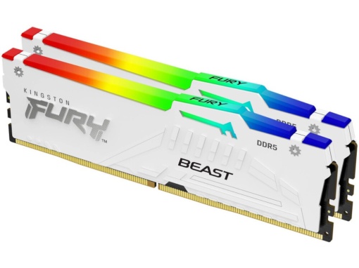 Memorija KINGSTON 64GB(2x32GB)/DIMM/DDR5/5600MHz/CL36/FURY Beast White RGB EXPO