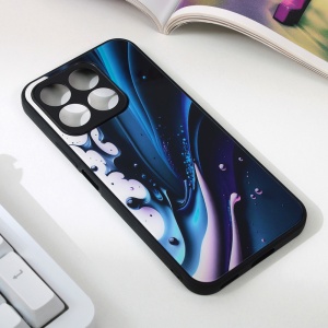 Абстрактный чехол для Honor X8b тёмно-синий