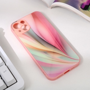 Абстрактный чехол для iPhone 13 6.1 розовый