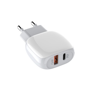 Бытовое зарядное устройство LDNIO A2313C, PD QC3.0, 18 Вт, с кабелем Type C-Type C, белое