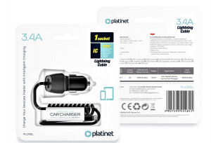Зарядное устройство Platinet PLCRSL для автомобиля Lightning (iPhone)