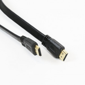 Кабель Omega OCHF34 HDMI 3 м плоский черный