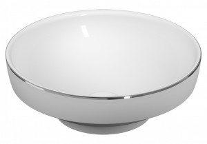 Раковина накладная VITRA Water Jewels Ø40 см, платиновая