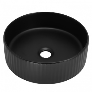 Раковина на столешницу MINOTTI 360x360x115 матово-черная - Img 2