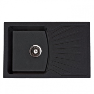Раковина Metalac X QUADRO PLUS 770x500 fi90 black - Img 2