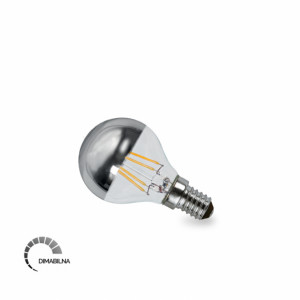 Светодиодная лампа с нитью накаливания тусклая G45 4W E14 2700K 470lm TOP SILVER