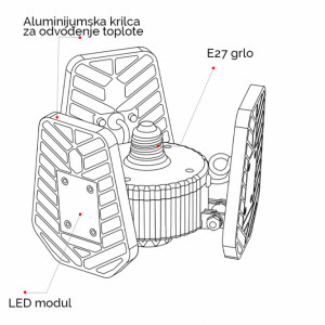 LED reflektor BR-FL60W 03Q 4000K
