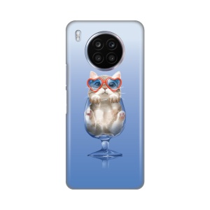 Силиконовый чехол с принтом для Honor 50 lite/Nova 8i Funny Cat