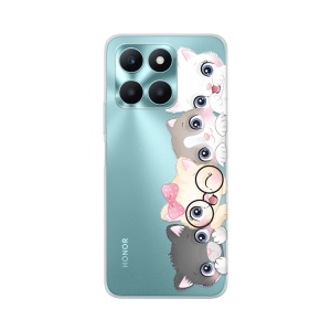 Силиконовый чехол с принтом для Honor X6a Cats