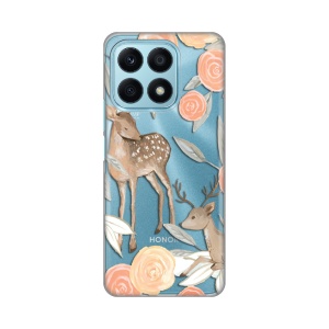 Силиконовый чехол с принтом для Honor X8a Flower Deer