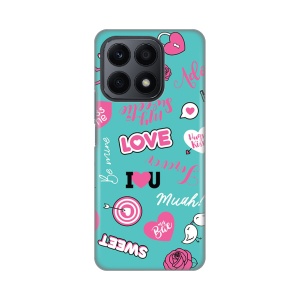 Силиконовый чехол с принтом для Honor X8a Love