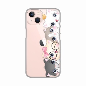 Силиконовый чехол с принтом для iPhone 13 6.1 с кошками