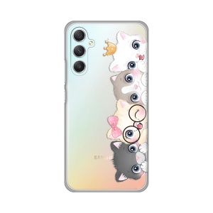 Силиконовый чехол с принтом для Samsung A346B Galaxy A34 5G с кошками
