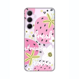 Силиконовый чехол с принтом для Samsung A356B Galaxy A35 5G, розовый
