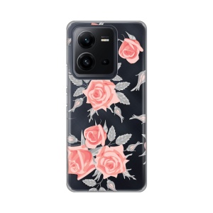 Силиконовый чехол с принтом для Vivo X80 Lite Elegant Roses