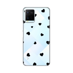 Силиконовый чехол с принтом для Vivo Y21/Y21s/Y33s с сердечками