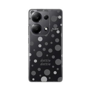 Силиконовый чехол с принтом для Xiaomi Redmi Note 13 Pro 4G Dottie Dottie Gray