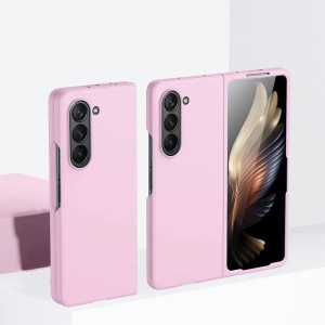 Элегантный складной чехол для Samsung F946B Galaxy Z Fold 5 5G светло-розовый