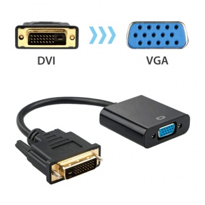 Adapter DVI (24+1) na VGA Z crni JWD-HV13 - Img 1