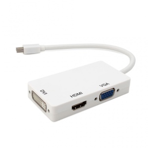 Adapter kabl za Apple mini DP na HDMI VGA DVI beli - Img 1