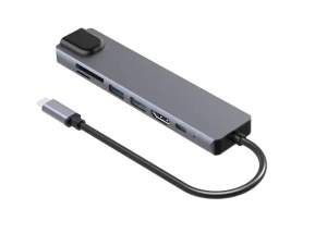 Adapter konverter TIP C 7/1 USB 3.0x2/Ethernet RJ45 /HDMI 4K 30HZ/PD/SD/TF - Img 3