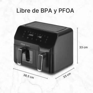 AirFryer Ufesa Storm/bezuljna/dupla posuda/zapremina 9L(5.5L+3.5L)8 programa - Img 3