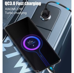 Auto punjac LDNIO C105, QC3.0, 30W USB Lightning crni - Img 4