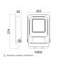 DAWN LED REFLEKTOR FL100W-08 4000K IP65 - Img 4