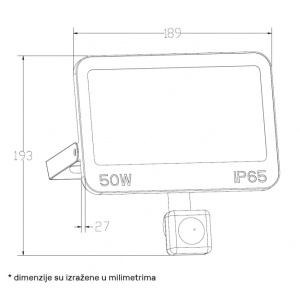 DAWN LED REFLEKTOR SENZOR GN-FL913S-50W CCT 5000lm 110° IP66 - Img 4