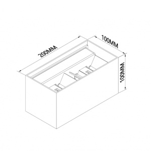 DAWN LED SVETILJKA A310/2 ZIDNA 24W 3000K IP54 SIVA - Img 2